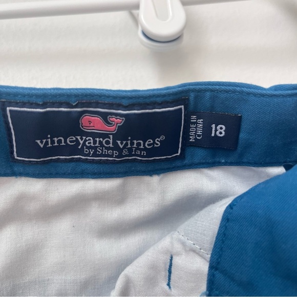 Vineyard Vines Boy's Whale Embroidered Breaker Shorts (Size 18, Schooner Blue) - Picture 7 of 11